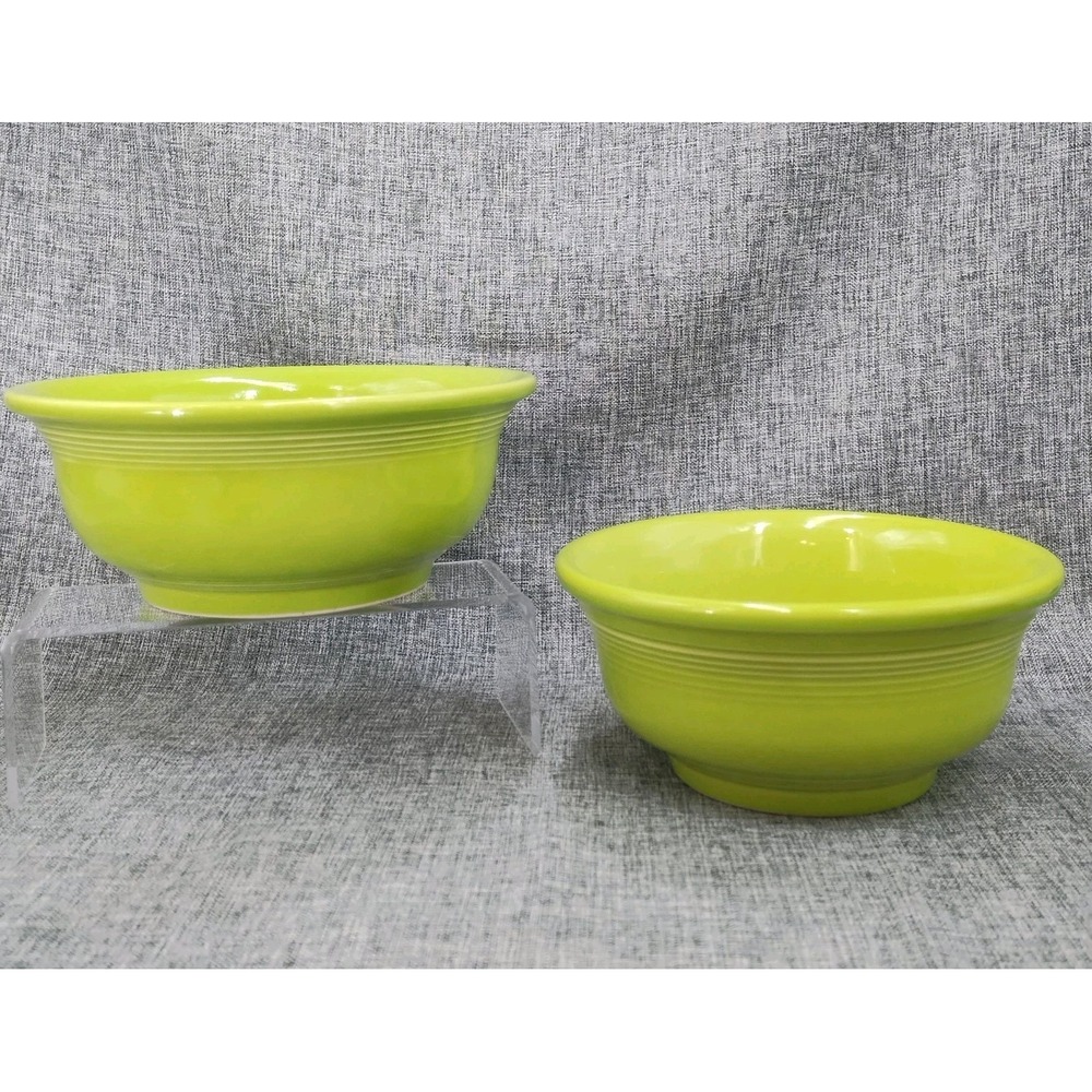 Fiesta Chartreuse Medium & Small Flared Mixing Bowl Set Free Shipping